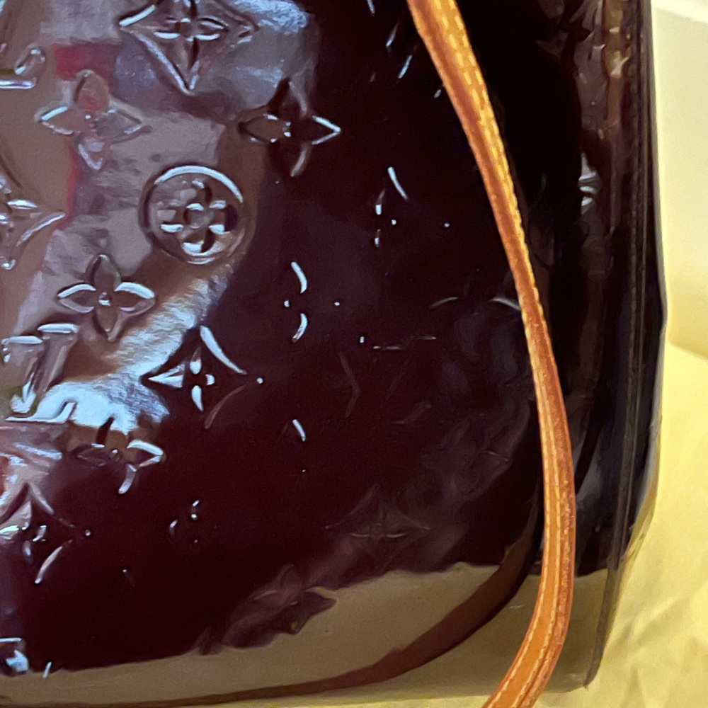 💎AUTHENTIC LOUIS VUITTON💎 BREA MM AMARANTE VERNIS BAG•GORGEOUS BAG - Picture 4 of 16